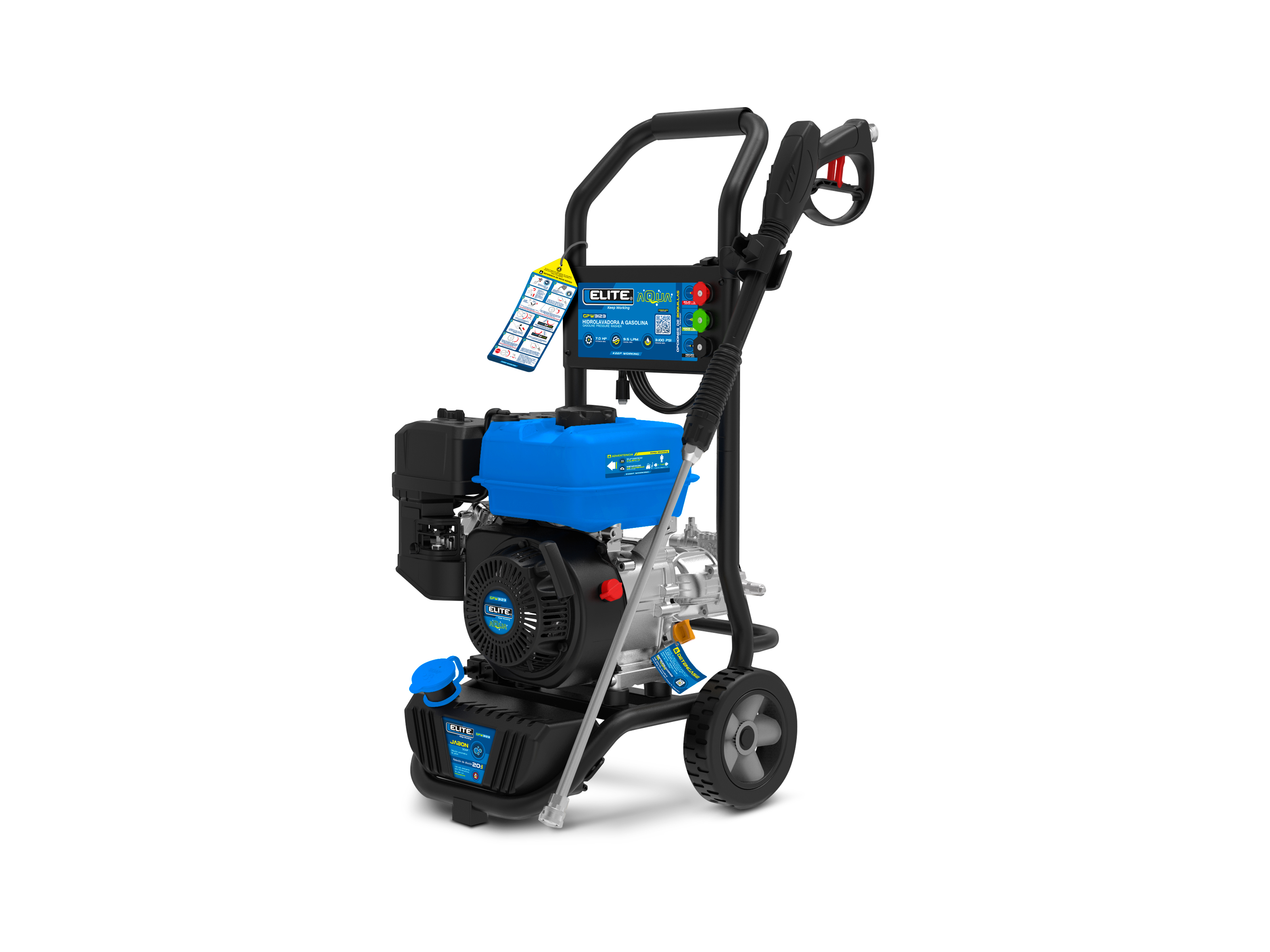 Hidrolavadora a gasolina profesional ELITE GPW3123 3.100 PSI 2.3 GPM 7 HP